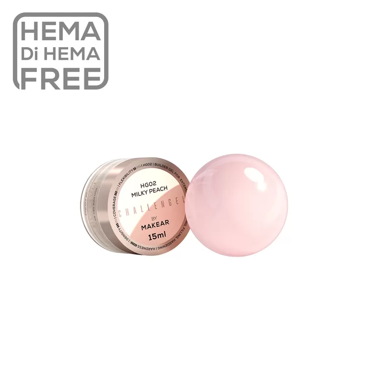 Gēls Makear, Challengel Peach HG02- builder gel 15 ml